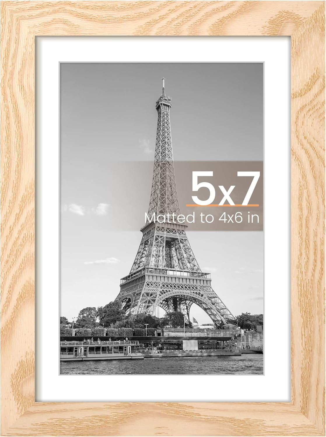 upsimples 8x10 Picture Frame, Display Pictures 5x7 with Mat or 8x10 Without Mat, Wall Hanging Photo Frame, Black, 1 Pack - Colors A
