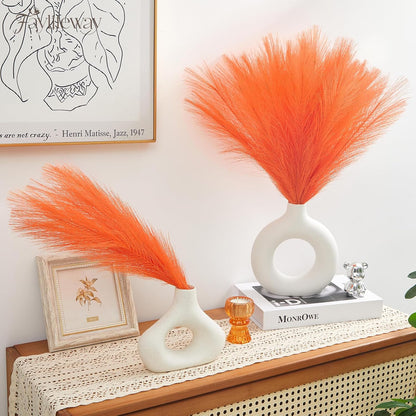 50pcs Pampas Grass 17in for Living Room Decor, Blush Pink Pampas Grass Decor, Fluffy Pink Flowers for Home Birthday Bathroom Baby Shower Wall Bow Decor(Blush & Cream & Pink)