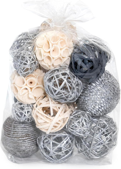 ANDALUCA Decorative Balls Bag Bowl Filler Home Decor (Beige)
