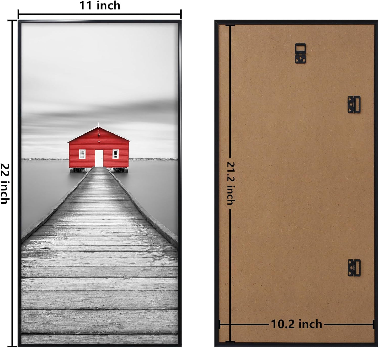 ELSKER&HOME 22.375 x 34 Poster Frame 3 Pack, Black Picture Frame for Horizontal or Vertical Wall Mounting, Sturdy and Scratch-proof