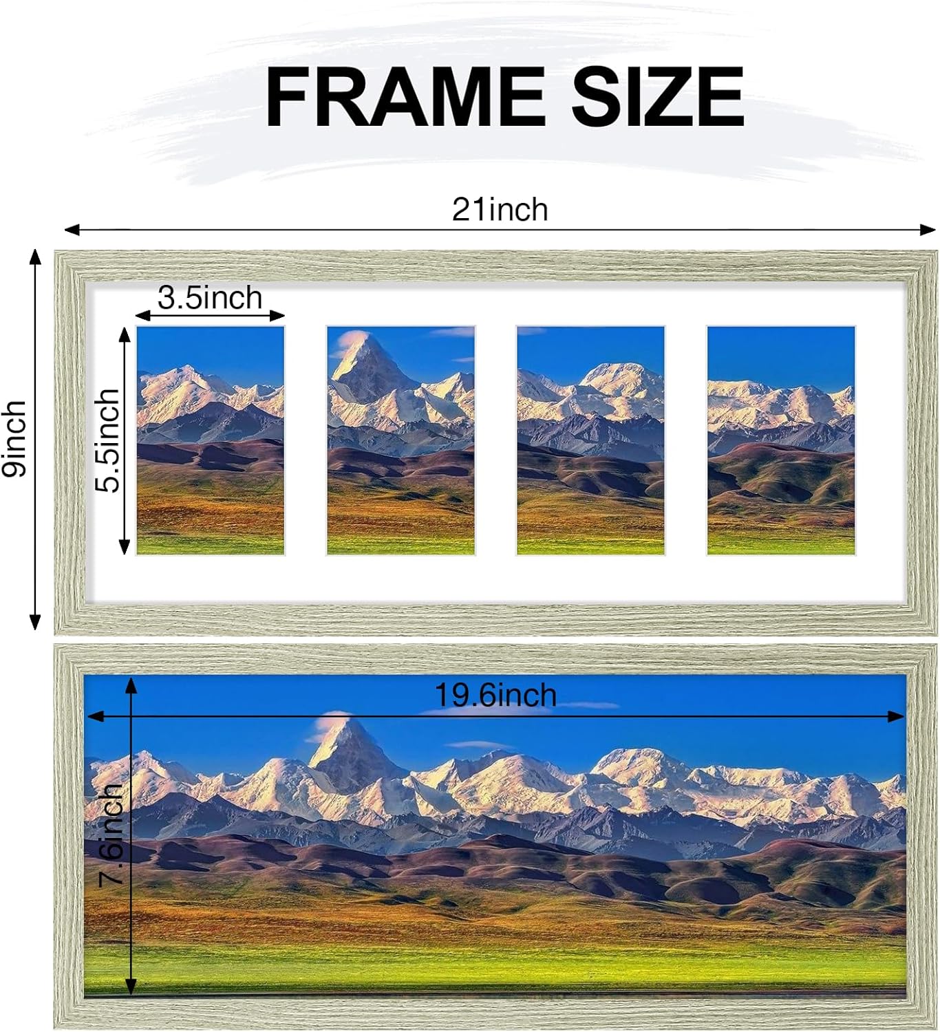 Vittanly 11x14 Collage Picture Frame, Displays 5Pcs 4x6 Pictures with Mat or 1Pcs 11x14 without Mat for Wall Mounting, Picture Frames Collage Wall Decor in Black, 1 Pack