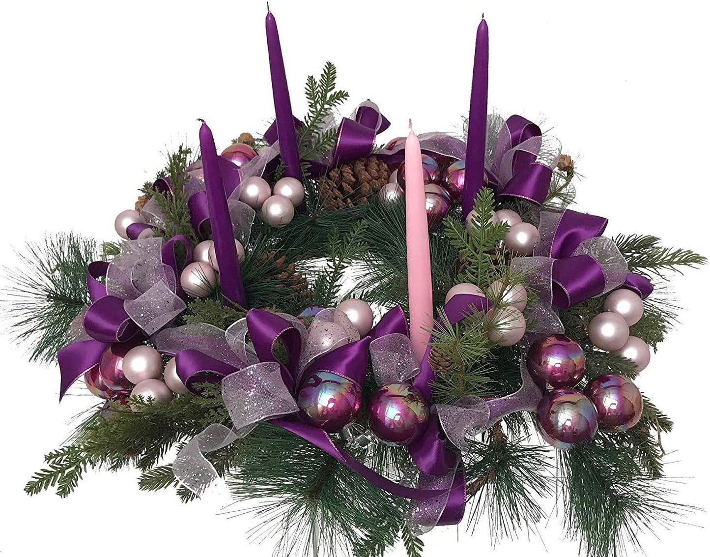 D'light Online White Taper Candles, 10 Inch Premium Quality Candles Hand-Dipped Tapered Candles, Dripless, Smokeless and Unwrapped Bulk Pack for Events - Set of 12 (10 Inch, White)