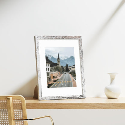 Vittanly 8x10 Picture Frames Set of 9, Shatter Resistant Plexiglass, Display 5x7 Pictures with Mat or 8x10 without Mat, Photo Frames for Wall or Tabletop, Engineered Wood, Black - Colors A