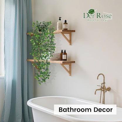 Der Rose 34'' Fake Plants Hanging Artificial Potted Plants Indoor and Outdoor for Home Bathroom Wall Shelf Office Decor (1Pack)