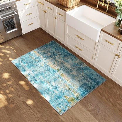 Ompaa 2x6 Rug Runners for Hallways Kitchen Runner Rug Non Slip Washable Grey Long Runner Rugs with Rubber Backing Soft Abstract Carpet Runner for Hallways, Kitchen, Bedroom, Bathroom, Entryway - Colors B