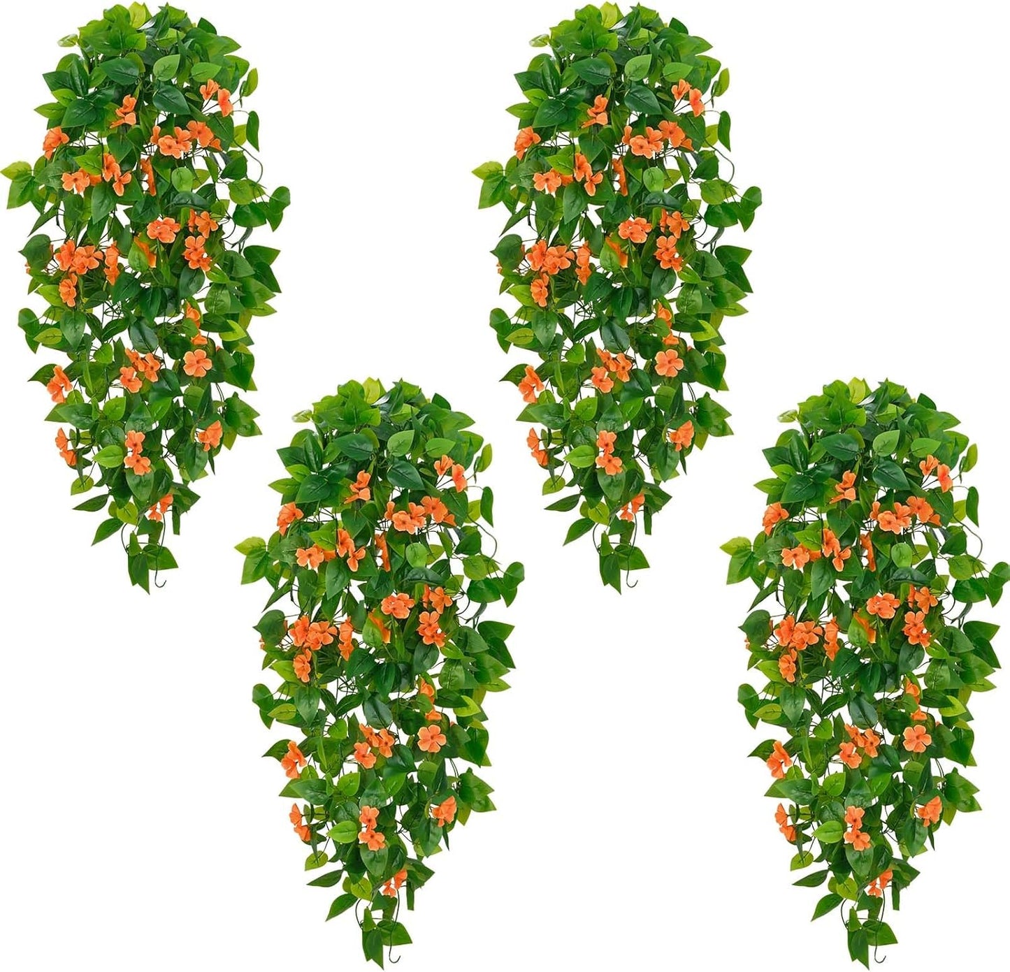BLEUM CADE Fake Hanging Plants, 2pcs Artificial Pothos Vines Greenery for Wall Home Living Room Office Indoor Outdoor Decor (No Baskets)