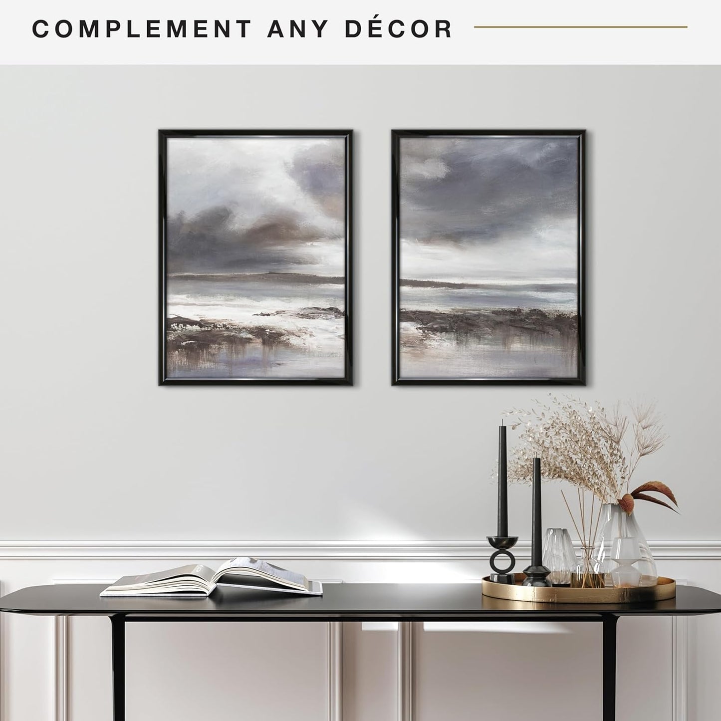 MCS Trendsetter 24x36 Poster Frame Black High-Gloss, Vertical & Horizontal Wall Hanging Large Picture Frame for Photos, Posters & Art Prints (1-Pack)