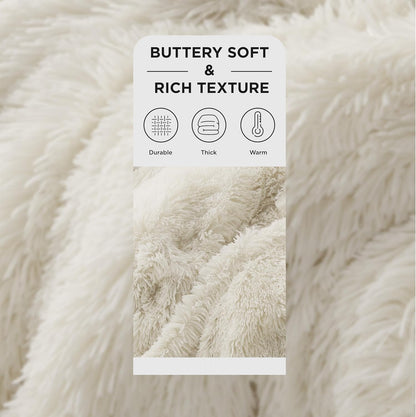 Bedsure GentleSoft Fluffy Fuzzy Faux Fur Throw Blanket for Couch, Soft Sherpa Fleece Cozy Gifts for Women, Plush Bed Blanket Room Decor for Men, Thick Warm Minky Teen Gifts Winter Bedding