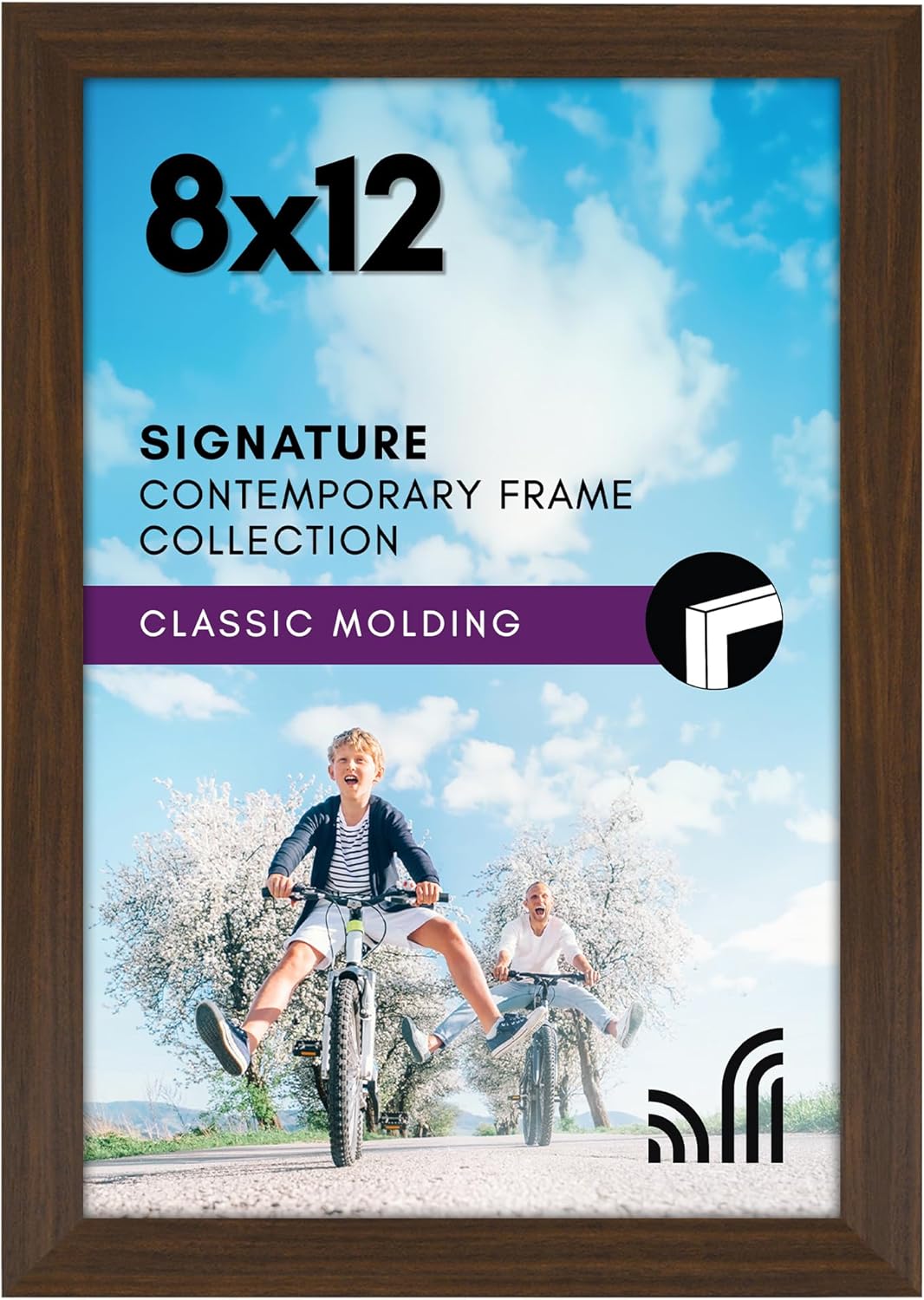 Americanflat 12x18 Poster Frame with Shatter-Resistant Glass - Signature Collection - Gallery-Style Frames Made of Engineered Wood - Photo Frame for Wall Display - Black - Colors A