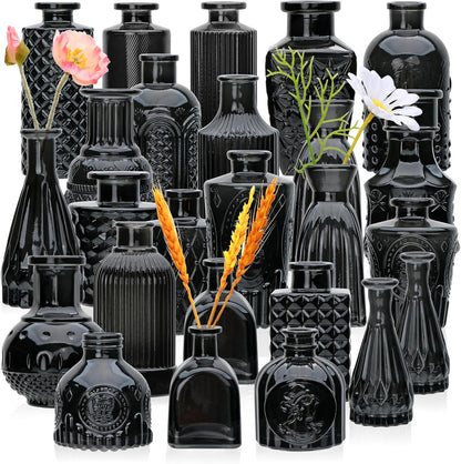 Glass Bud Vase Set of 32 pcs,Bud Vases in Bulk,Small Vases for Centerpieces, Mini Flower Vase Bulk for Rustic Wedding Home Table Decorations