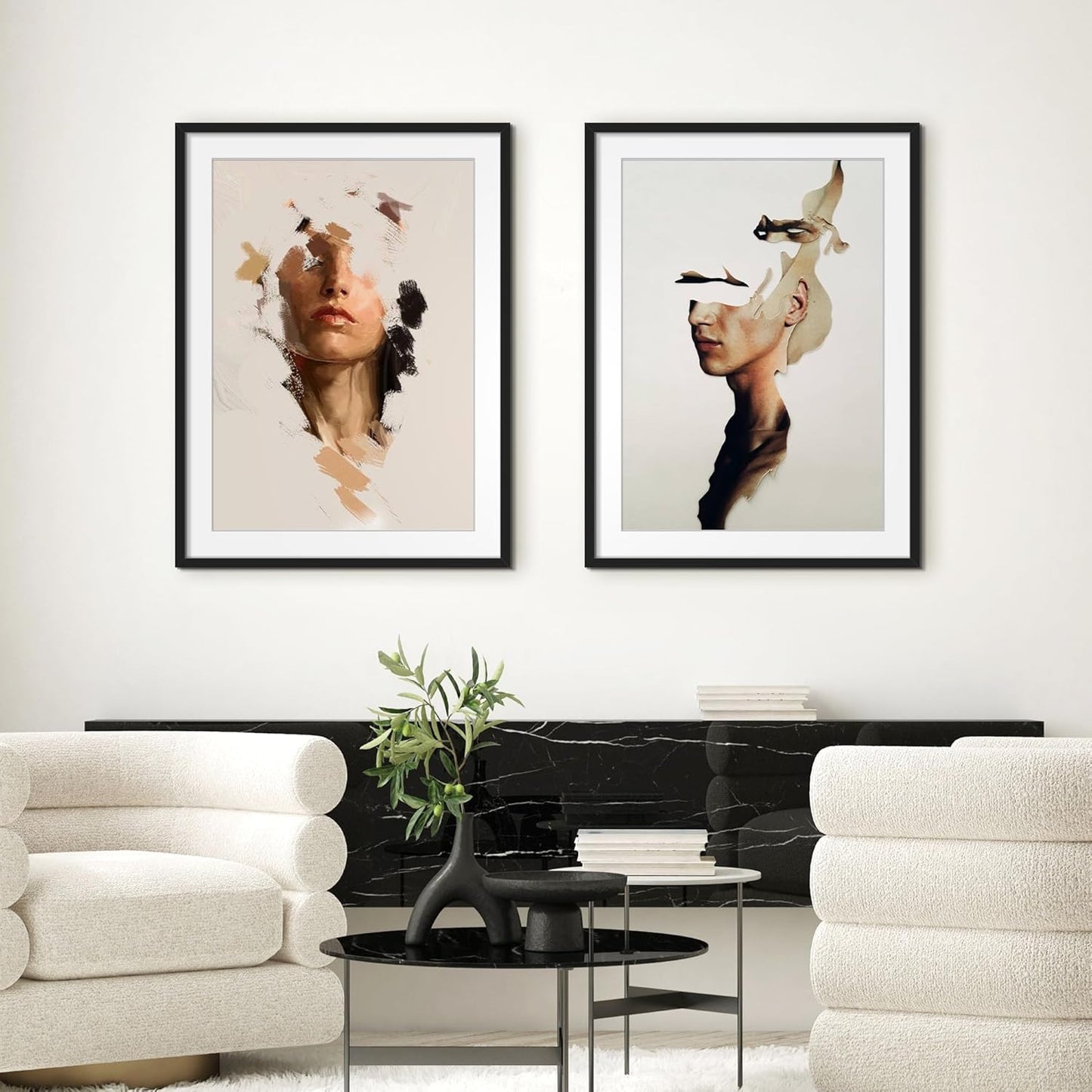 upsimples 8x10 Picture Frame, Display Pictures 5x7 with Mat or 8x10 Without Mat, Wall Hanging Photo Frame, Black, 1 Pack - Colors A
