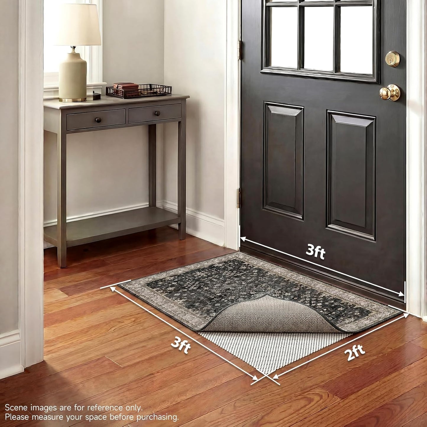 Veken Non Slip Rug Pad Gripper 8 x 10 Feet Extra Thick Pads for Any Hard Surface Floors, Keep Your Rugs Safe and in Place, Under Carpet Anti Skid Mat - Colors B