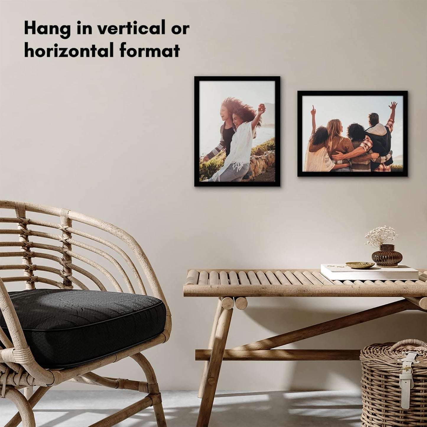 Americanflat 12x18 Poster Frame with Shatter-Resistant Glass - Signature Collection - Gallery-Style Frames Made of Engineered Wood - Photo Frame for Wall Display - Black - Colors C