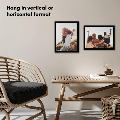 Americanflat 12x18 Poster Frame with Shatter-Resistant Glass - Signature Collection - Gallery-Style Frames Made of Engineered Wood - Photo Frame for Wall Display - Black - Colors C