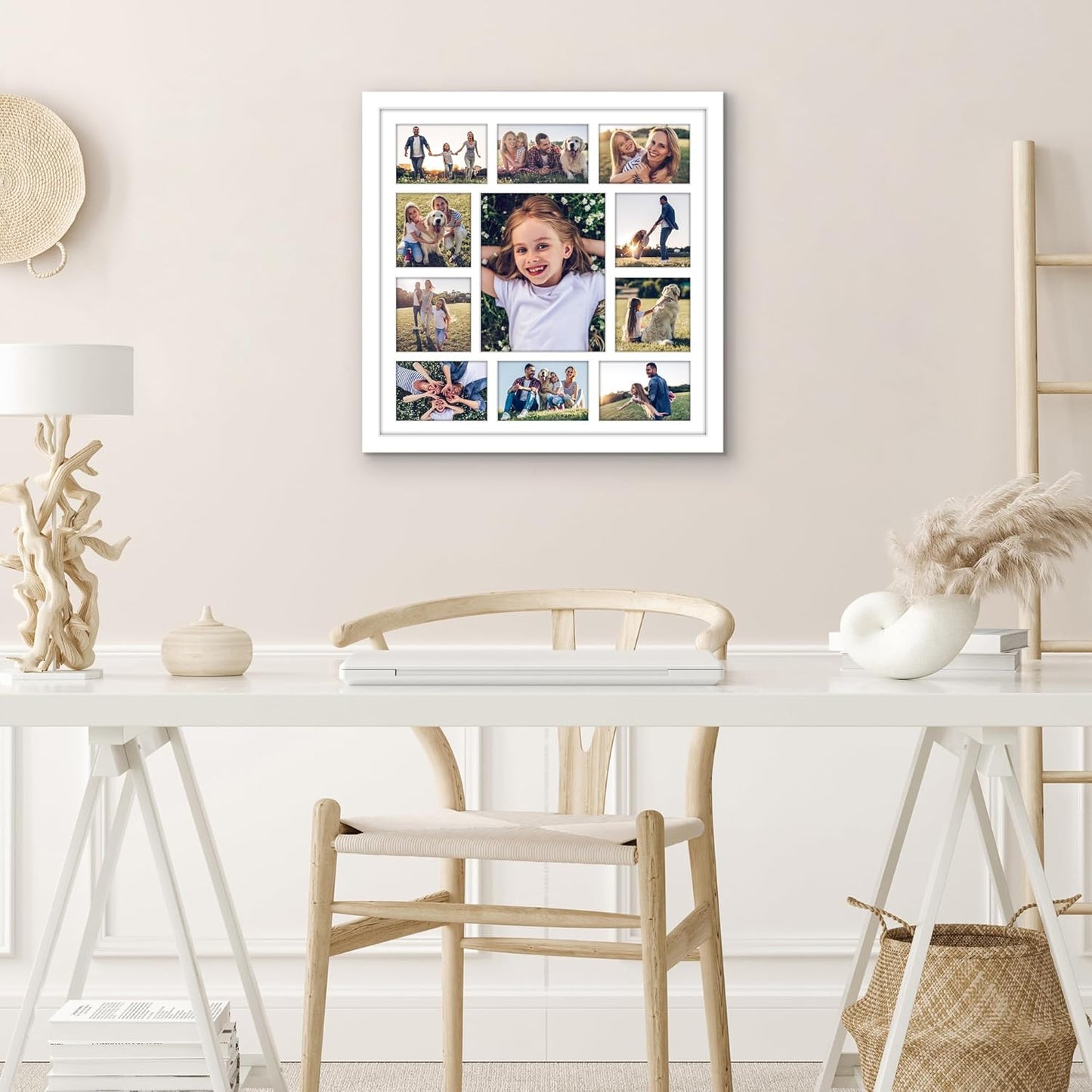 Americanflat 4x6 Collage Picture Frame with Polished Plexiglass - Multi Picture Frames Fit Sixteen 4x6 Photos or Use as One 18x26 Poster Frame for Wall Display - Signature Collection - Black