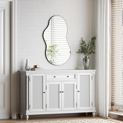 Itrue 12 Inch Small Round Decorative Wall Mirror, HD Silver-Coated Glass with Brushed Black Metal Frame, Minimalist Modern Accent Mirror for Vanity, Narrow Walls, Bathroom, Bedroom & Entryway