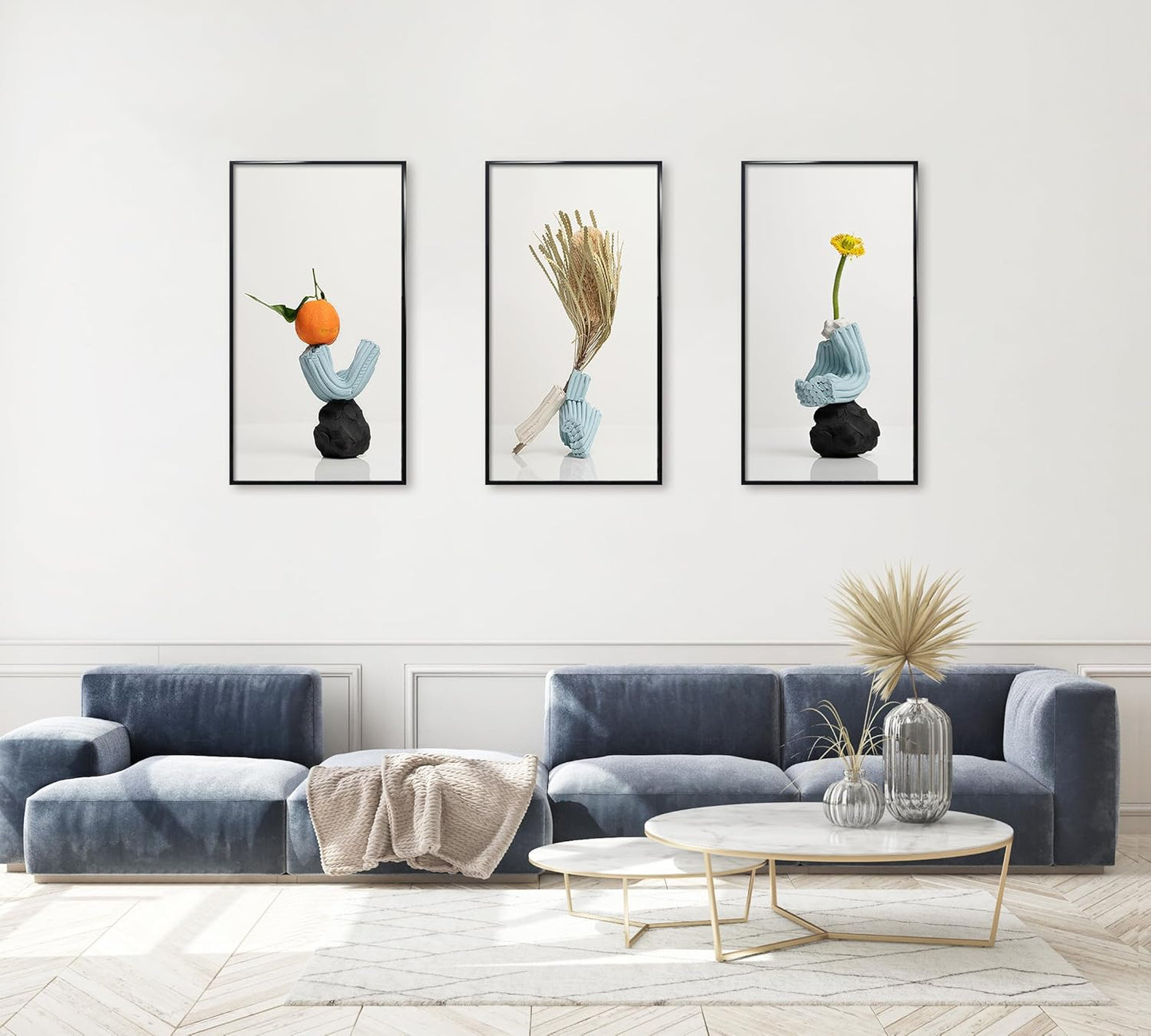 ELSKER&HOME 22.375 x 34 Poster Frame 3 Pack, Black Picture Frame for Horizontal or Vertical Wall Mounting, Sturdy and Scratch-proof