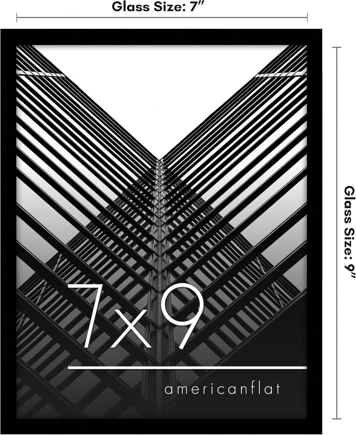 Americanflat 24x36 Poster Frame with Polished Plexiglass - Streamline Collection - Thin Border Picture Frame for Wall Display - Hanging Hardware Included - Black - Colors A