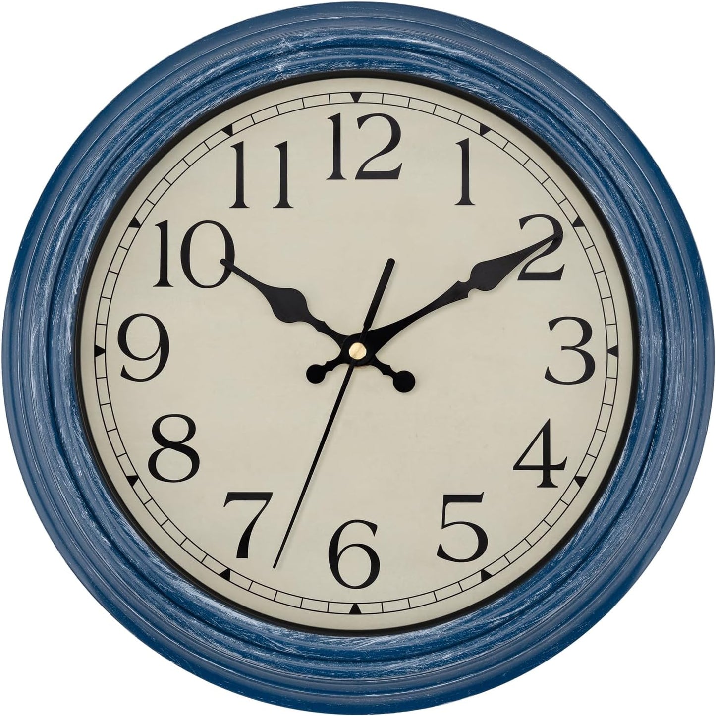 Foxtop Retro Silent Non-Ticking Round Classic Clock Quartz Decorative Battery Operated Wall Clock for Living Room Kitchen Home Office 12 Inch (Bronze)