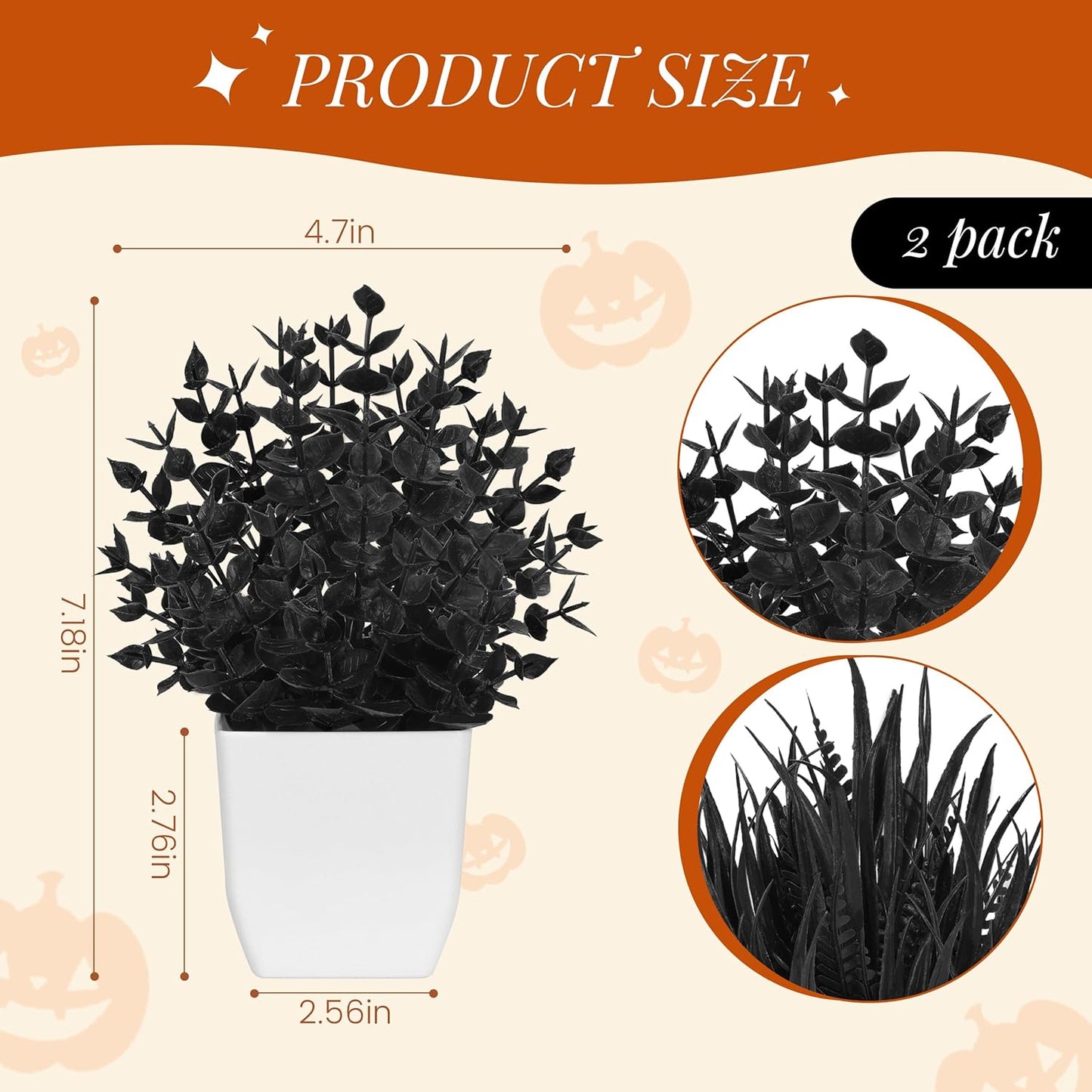 Der Rose 2 Pack Small Fake Plants Mini Artificial Potted Plants for Table Desk Home Laundry Room Bathroom Office Decor