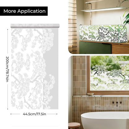 ADD.HERES Window Privacy Film,Colorful Floral Window Stickers,Removable DIY Bouquet Static Clings, Decals for Home School Office Party Supplies, Wildflower Reverie‌, 17.5 x 78.7 in