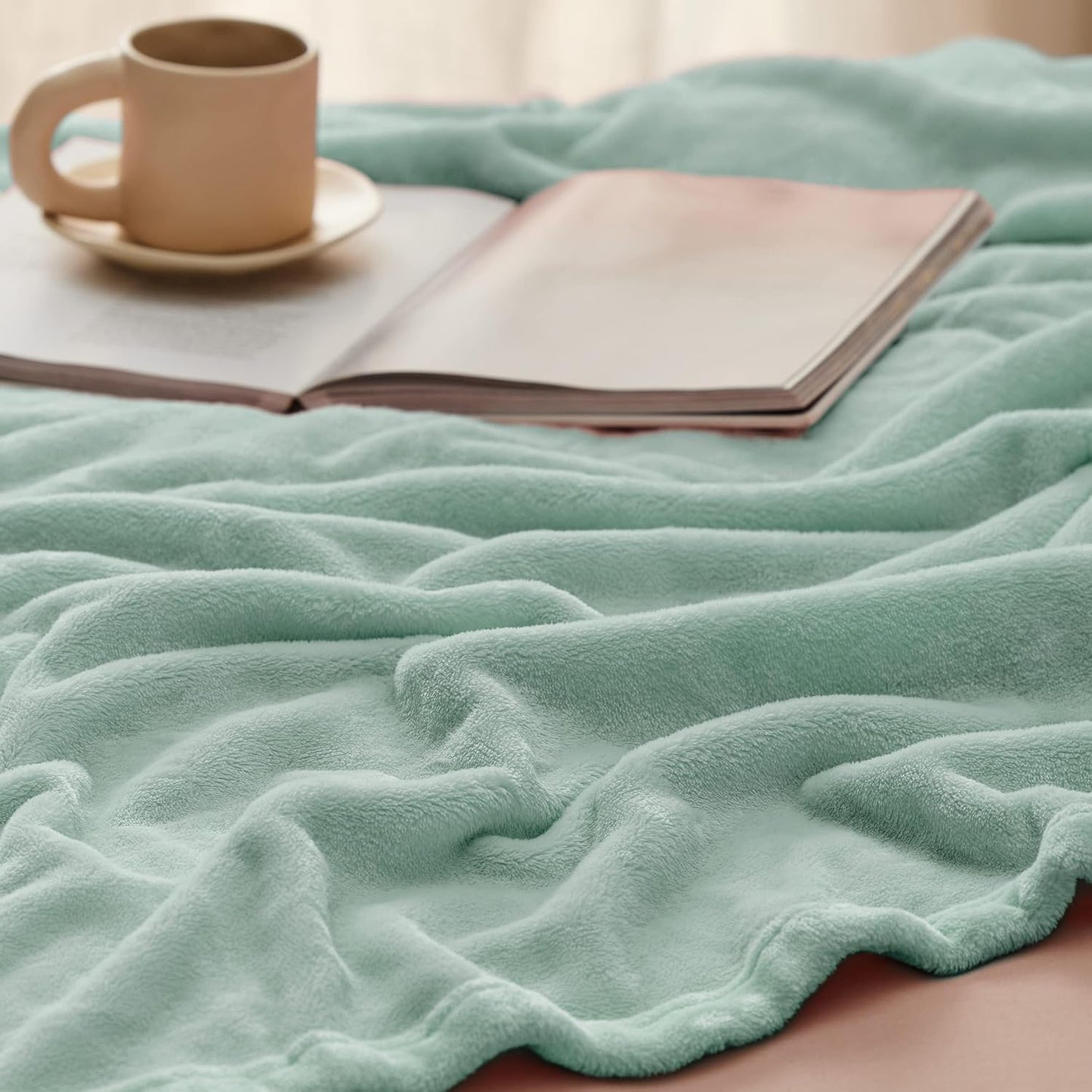 Bedsure GentleSoft Fleece Throw Blanket for Couch Grey - Lightweight Plush Fuzzy Cozy Soft Blankets and Throws for Sofa, Couch, Travel, Camping, 50x60 inches - Colors B