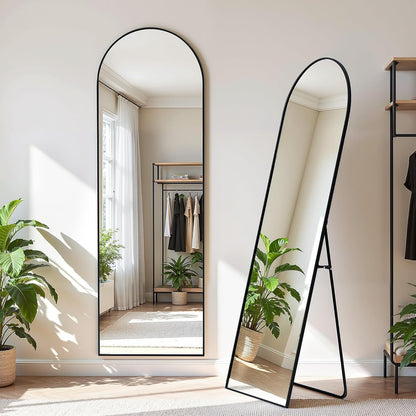 Simple Deluxe Arched Full Length Mirror, 71"x26"Large Floor Mirrors, for Wall Door Bedroom Bathroom Living Room (Gold)