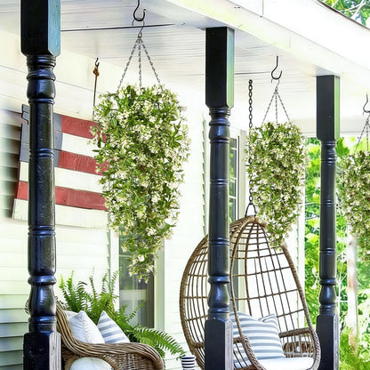 Waipfaru 4Pcs Fake Hanging Plants 2.7ft Fake Plants Eucalyptus Leaves UV Resistant Fake Vines Ivy Artificial Plants Outdoor Faux Plants Indoor Bedroom Living Room Boho Wall Porch Shelf Decor