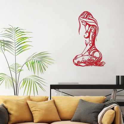 Xedatric Modern Abstract Metal Wall Art-Minimalist Line Sculpture for Bedroom,Living Room,Bathroom-Unique Metal Wall Decor for Home & Office