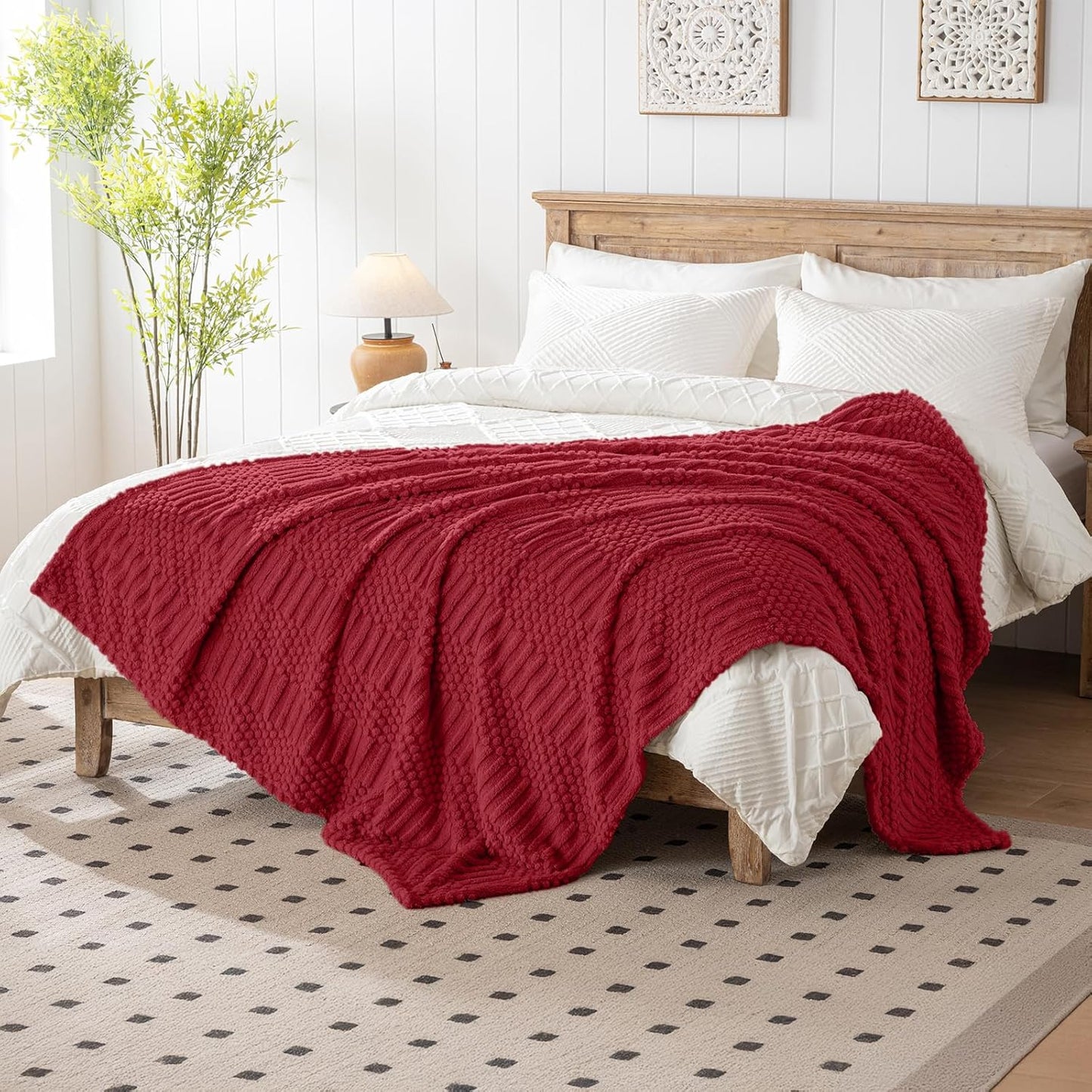 50x70 Inch Rust Throw Blanket - Soft & Fluffy Fleece, Cute & Aesthetic, Perfect for Sofa, Couch, Chair, Bed, Living Room & Bedroom, All-Season Use, Plush & Cozy Decorative Blanket