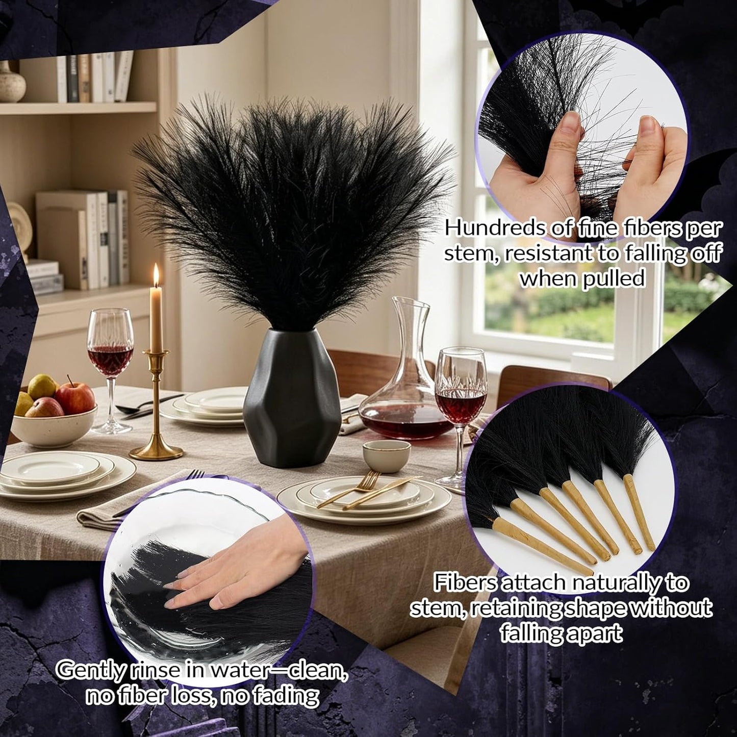 30pcs Pampas Grass Decor,21" Artificial Pompous Grass Bulk,Small Vase Filler Pompas Grass for Home Wedding Living Room Wall Party Decoration (Beige,Light Brown, 21 Inch 30 Pcs)