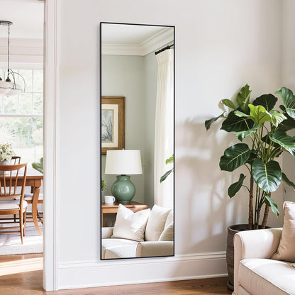 Simple Deluxe Arched Full Length Mirror, 71"x26"Large Floor Mirrors, for Wall Door Bedroom Bathroom Living Room (Gold)