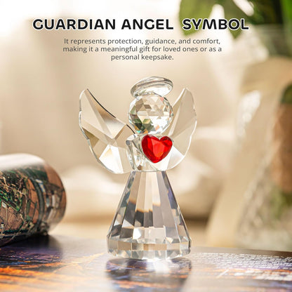 HDCRYSTALGIFTS 3.3'' Crystal Bird Figurine Collectible Art Glass Animal Figurines Table Home Decor Paperweight Valentine’s Day for Women