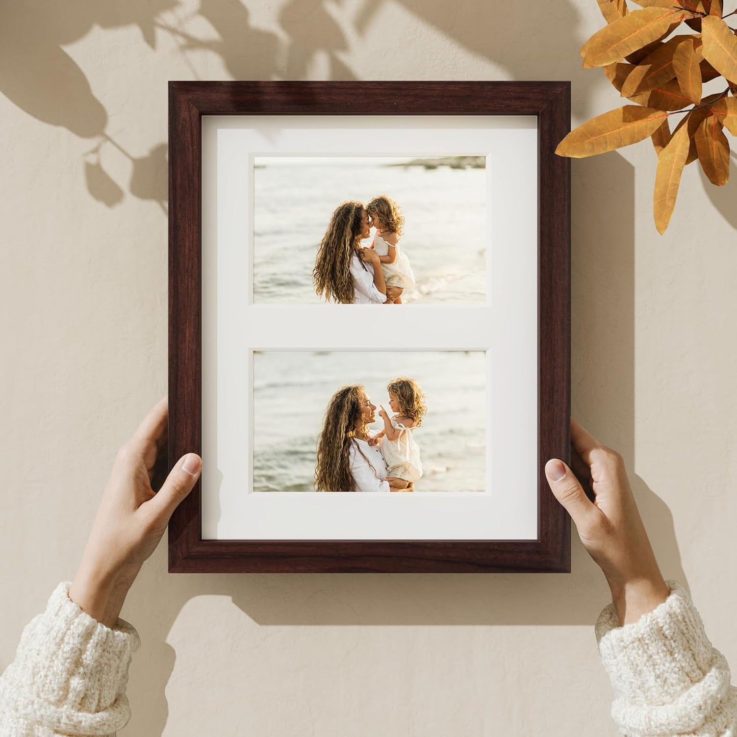 Vittanly 11x14 Collage Picture Frame, Displays 5Pcs 4x6 Pictures with Mat or 1Pcs 11x14 without Mat for Wall Mounting, Picture Frames Collage Wall Decor in Black, 1 Pack