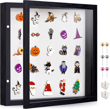 8x10 Deep Shadow Box Picture Frame Display Case with Linen Back and Stand,Real Glass Black Shadow Memory Box Frame 8x10 for Flower Baby Pet Wedding Photo Art Craft Memorial Wall Decor Gift