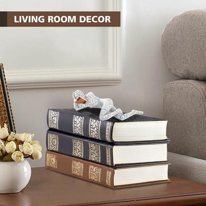 GRAPMKTG Home Decor Pulp Reading Women Thinker Statue Aesthetic Sculpture Room Decor Modern Abstract Decoration on Shelf Table Desk for Living Room Office Bedroom A