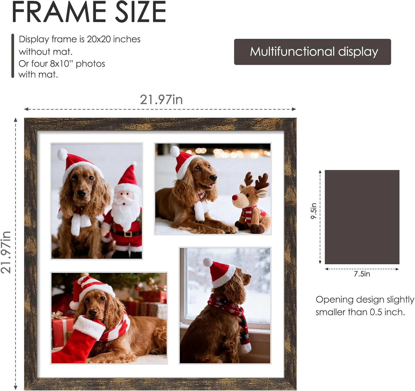 DUENPY 14x26 Collage Picture Frame 4x6 Collage Picture Frame Displays Twelve 4x6 inch Photos Available Horizontal Wall Mounting Display and Vertical Black - Colors A