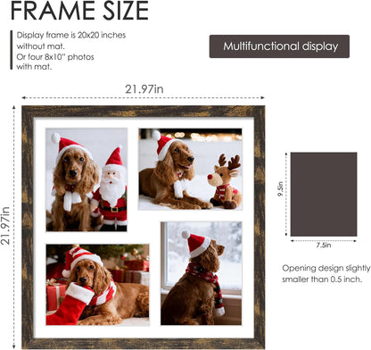 DUENPY 14x26 Collage Picture Frame 4x6 Collage Picture Frame Displays Twelve 4x6 inch Photos Available Horizontal Wall Mounting Display and Vertical Black - Colors A