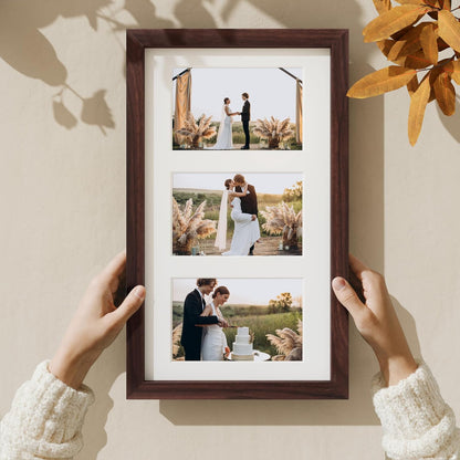 Vittanly 11x14 Collage Picture Frame, Displays 5Pcs 4x6 Pictures with Mat or 1Pcs 11x14 without Mat for Wall Mounting, Picture Frames Collage Wall Decor in Black, 1 Pack