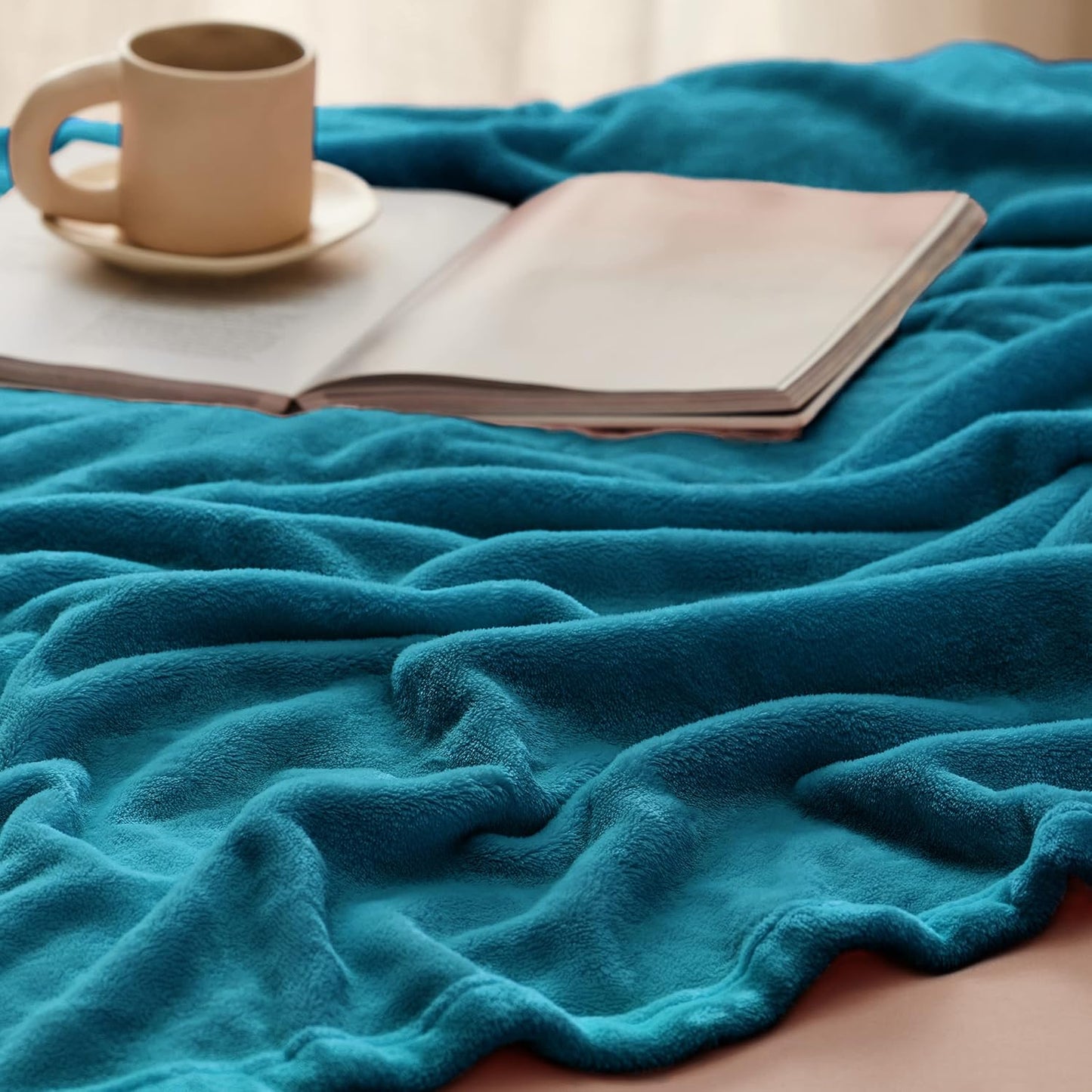 Bedsure GentleSoft Fleece Throw Blanket for Couch Grey - Lightweight Plush Fuzzy Cozy Soft Blankets and Throws for Sofa, Couch, Travel, Camping, 50x60 inches - Colors A