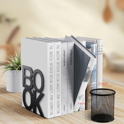 Book Ends,BookEnds Supports for Bookrack Desk,Bookend are Used for Books, Unique Appearance Design,Heavy Duty