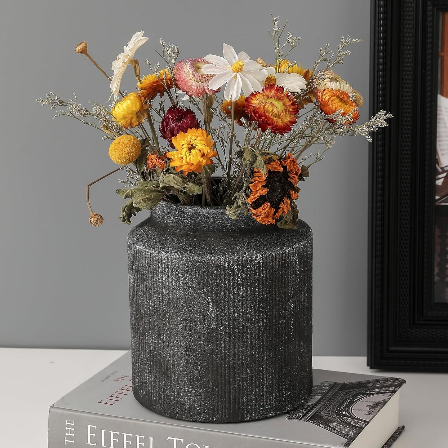 Rustic Vases for Home Decor. Ceramic Vase for Dining Table Decor. Terracotta Decorative Vase 6.1IN. ZSHLXM