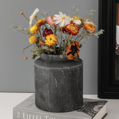 Rustic Vases for Home Decor. Ceramic Vase for Dining Table Decor. Terracotta Decorative Vase 6.1IN. ZSHLXM