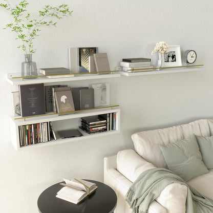 WOPITUES Floating Shelves for Wall with Cube Shelf, Wall Shelves with Metal Rail for Bathroom Decor, Bathroom Organizers and Storage, Over Toilet Shelves for Toilet Paper-Black