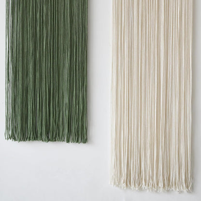 Flber 2 Pcs Macrame Wall Hanging Boho Wall Decor Handmade Macrame Art Tapestry Wedding Macrame Backdrop 13.7" W x 51" L For Living room Bedroom Headboard Decor