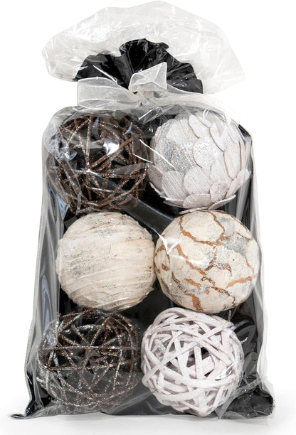 ANDALUCA Natural Tones Vase & Bowl Filler Decorative Balls (Natural Orbs)