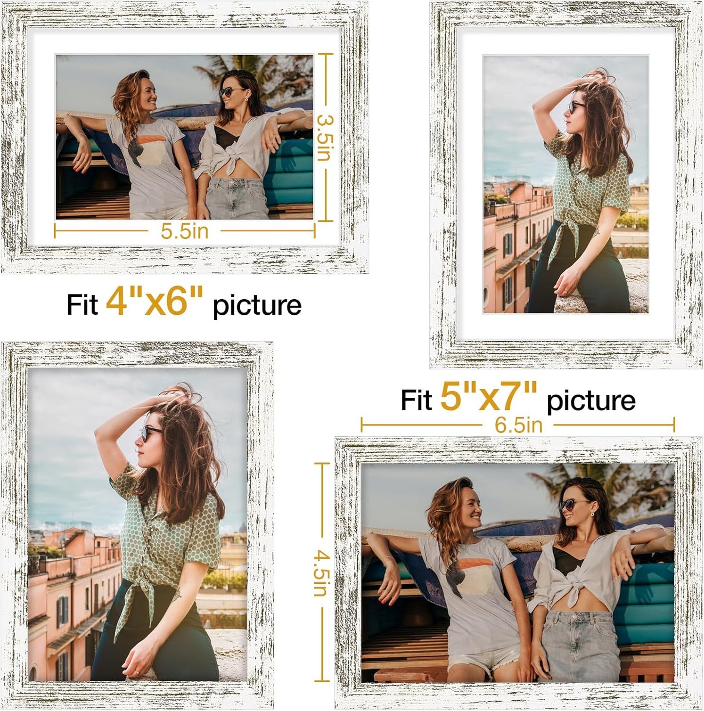 Vittanly 11x14 Picture Frame, Display Pictures 8x10 with Mat or 11x14 without Mat, Photo Frame for Wall Mounting, Black, 1 Pack - Colors B