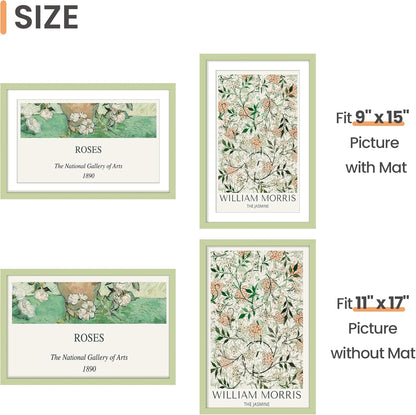 upsimples 8x10 Picture Frame, Display Pictures 5x7 with Mat or 8x10 Without Mat, Wall Hanging Photo Frame, Black, 1 Pack - Colors B