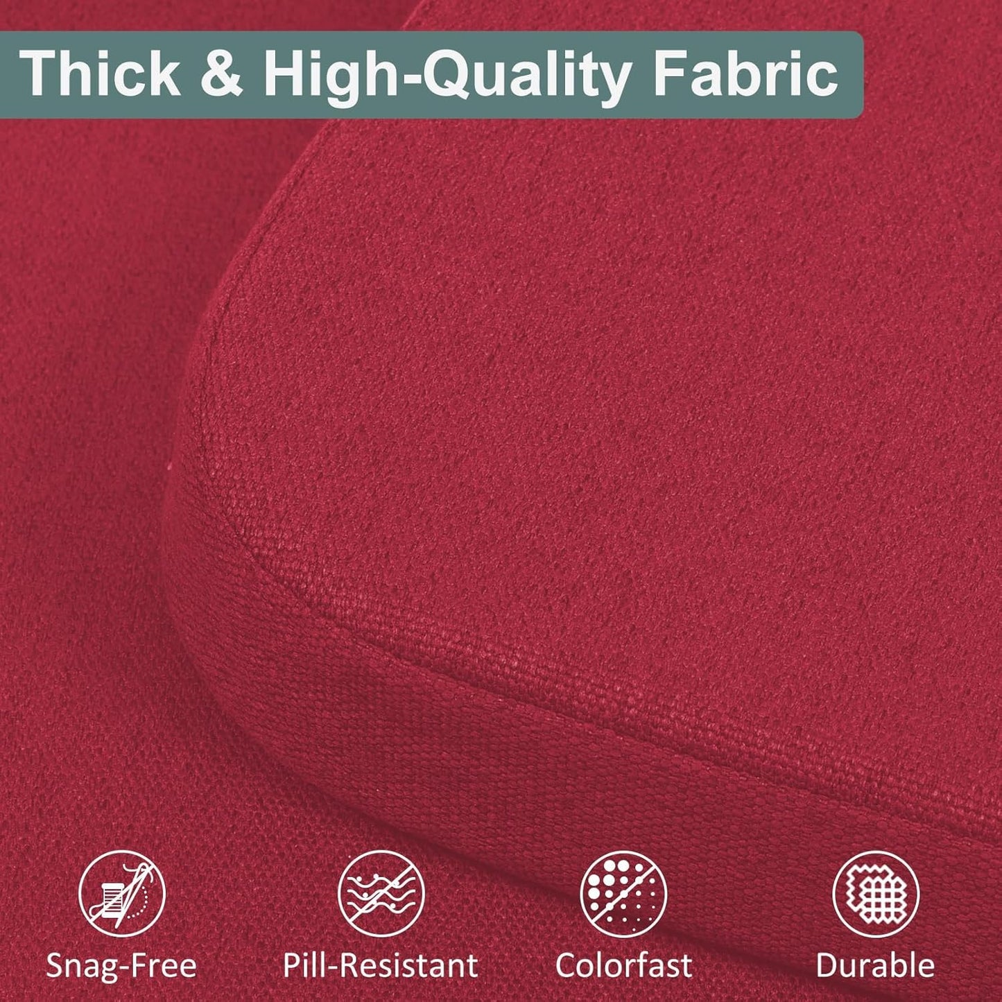 Shinnwa Dining Chair Pads, Patented Design Memory Foam Kitchen Chair Cushions with Ties and Washable Cover, 17" x 16" x 2", Black
