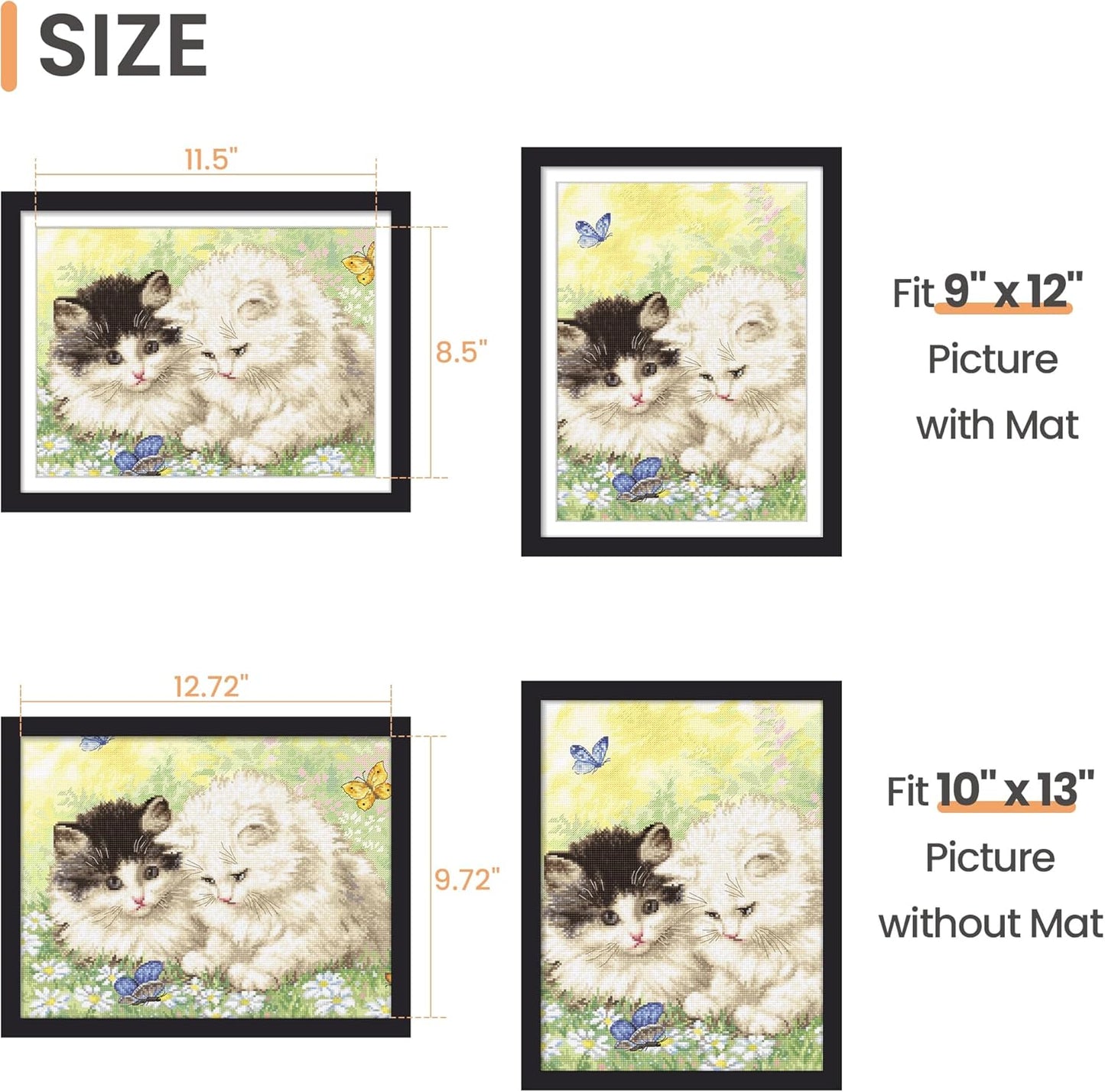 upsimples 8x10 Picture Frame, Display Pictures 5x7 with Mat or 8x10 Without Mat, Wall Hanging Photo Frame, Black, 1 Pack - Colors B